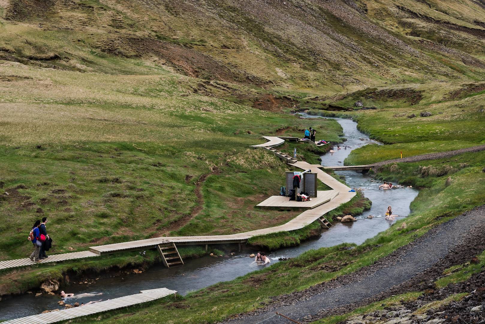 La rivière d'eau chaude de la Reykjadalsa - Vallée de Reykjadalur - Hveragerdi - Islande